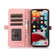 iPhone 13 Pro Zipper Card Slot Buckle Wallet Leather Phone Case - Pink