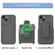 iPhone 13 Pro Explorer Series Back Clip Holder PC Phone Case  - Cyan