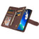 iPhone 13 Pro Multifunctional Phone Leather Case with Card Slot & Holder & Zipper Wallet & Photo Frame  - Coffee