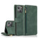 iPhone 13 Pro Skin-feel Crazy Horse Texture Zipper Wallet Bag Horizontal Flip Leather Case with Holder & Card Slots & Wallet & Lanyard  - Dark Green