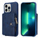 iPhone 13 Pro Zipper Shockproof Protective Phone Case  - Blue