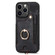 iPhone 13 Pro Retro Skin-feel Ring Multi-card Wallet Phone Case - Black