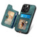 iPhone 13 Pro Retro Skin-feel Ring Multi-card Wallet Phone Case - Green