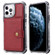 iPhone 13 Pro Wallet Card Shockproof Phone Case  - Red