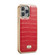 iPhone 13 Pro Fierre Shann Crocodile Texture Electroplating PU Phone Case  - Red