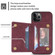 iPhone 13 Pro Zipper Card Holder Phone Case  - Wine Red