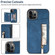 iPhone 13 Pro Zipper Card Holder Phone Case  - Blue