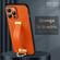 iPhone 13 Pro SULADA Cool Series PC + Leather Texture Skin Feel Shockproof Phone Case   - Orange