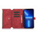 iPhone 13 Pro Dream 9-Card Wallet Zipper Bag Leather Phone Case - Red