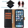 iPhone 13 Pro Plain Weave Cowhide Genuine Leather Phone Case  - Black