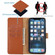 iPhone 13 Pro Plain Weave Cowhide Genuine Leather Phone Case  - Brown