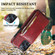 iPhone 13 Pro Zipper Wallet Bag PU Back Cover Shockrpoof Phone Case with Holder & Card Slots & Wallet  - Red