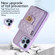 iPhone 13 Pro Card Slot Leather Phone Case - Purple