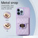 iPhone 13 Pro Card Slot Leather Phone Case - Purple