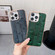 iPhone 13 Pro Nano Electroplate Mahjong Texture Leather Phone Case - Green