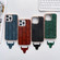 iPhone 13 Pro Nano Electroplate Mahjong Texture Leather Phone Case - Green