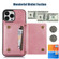 iPhone 13 Pro Three-fold RFID Leather Phone Case with Lanyard - Rose Gold