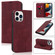 iPhone 13 Pro Wireless Charging Magsafe Leather Phone Case  - Red