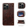 iPhone 13 Pro Baroque Simple Horizontal Flip Leather Case with Holder & Card Slots & Wallet  - Dark Brown