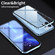 iPhone 13 Pro HD Magnetic Metal Frame Double-sided Tempered Glass Phone Case  - Silver