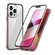 iPhone 13 Pro HD Magnetic Metal Frame Double-sided Tempered Glass Phone Case  - Pink