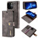 iPhone 13 Pro DG.MING Crazy Horse Texture Flip Detachable Magnetic Leather Case with Holder & Card Slots & Wallet  - Grey