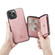 iPhone 13 Pro JEEHOOD Magnetic Zipper Horizontal Flip Leather Case with Holder & Card Slot & Wallet  - Pink