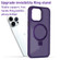 iPhone 13 Pro Skin Feel MagSafe Magnetic Holder Phone Case - Purple