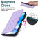 iPhone 13 Pro Rhombic MagSafe RFID Anti-Theft Wallet Leather Phone Case - Purple