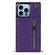 iPhone 13 Pro Cross-body Zipper Square Phone Case with Holder  - Purple