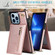 iPhone 13 Pro Cross-body Zipper Square Phone Case with Holder  - Rose Gold