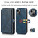 iPhone 13 Pro Strong Magnetic Detachable Horizontal Flip Leather Case with Card Slots & Wallet  - Blue