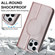 iPhone 13 Pro Rhombic MagSafe RFID Anti-Theft Wallet Leather Phone Case - Rose Gold