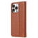 iPhone 13 Pro GEBEI PU+TPU Horizontal Flip Protective Case with Holder & Card Slots  - Brown