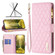 iPhone 13 Pro Diamond Lattice Zipper Wallet Leather Flip Phone Case  - Pink