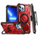 iPhone 13 Pro Armor Series MagSafe Magnetic Holder Phone Case with Back Clip - Red