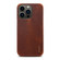 iPhone 13 Pro Denior Oil Wax Cowhide Phone Case - Brown