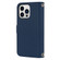 iPhone 13 Pro Cross Texture Lanyard Leather Phone Case - Blue