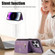 iPhone 13 Pro Zipper RFID Card Slot Phone Case with Short Lanyard - Purple