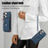 iPhone 13 Pro Zipper RFID Card Slot Phone Case with Short Lanyard - Blue