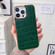 iPhone 13 Pro Nano Electroplating Crocodile Texture Genuine Leather Phone Case - Green