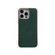 iPhone 13 Pro Nano Electroplating Cross Texture Genuine Leather Phone Case - Green