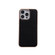 iPhone 13 Pro Nano Electroplating Cross Texture Genuine Leather Phone Case - Black