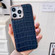 iPhone 13 Pro Nano Electroplating Crocodile Texture Genuine Leather Phone Case - Blue