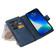 iPhone 13 Pro Skin Feel PU + TPU Horizontal Flip Leather Case with Holder & 15 Cards Slot & Wallet & Zipper Pocket & Lanyard  - Blue