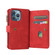 iPhone 13 Pro Skin Feel PU + TPU Horizontal Flip Leather Case with Holder & 15 Cards Slot & Wallet & Zipper Pocket & Lanyard  - Red