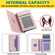 iPhone 13 Pro RFID Anti-theft Detachable Card Bag Leather Phone Case - Pink