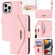 iPhone 13 Pro Cross Texture Lanyard Leather Phone Case - Pink