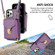 iPhone 13 Pro Zipper Hardware Card Wallet Phone Case - Purple