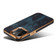 iPhone 13 Pro Denior Oil Wax Cowhide Plating Phone Case - Blue